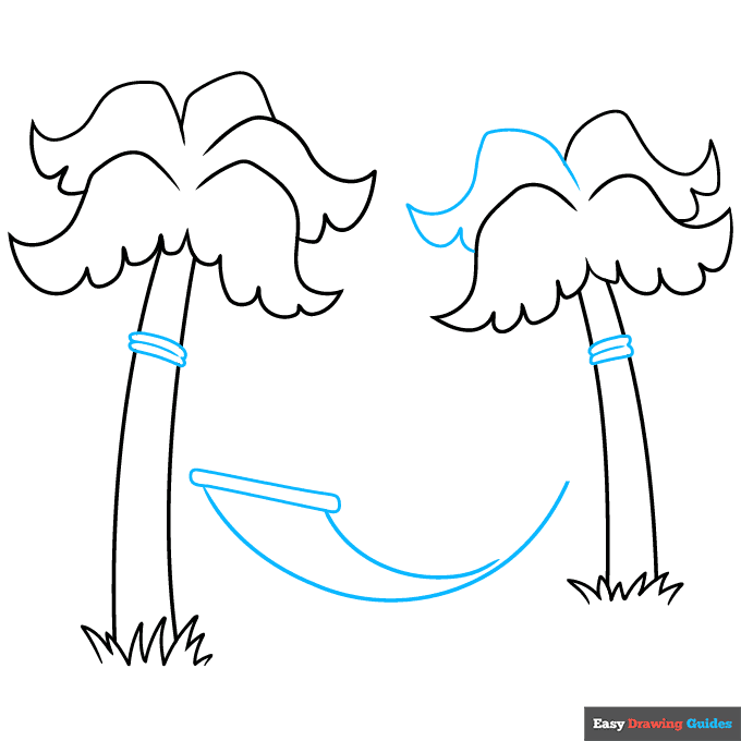 hammock step-by-step drawing tutorial: step 5