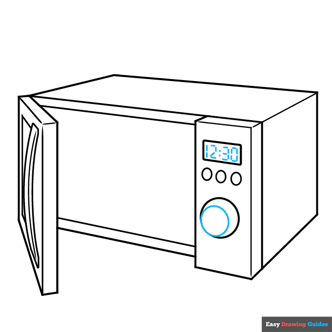 microwave step-by-step drawing tutorial: step 6