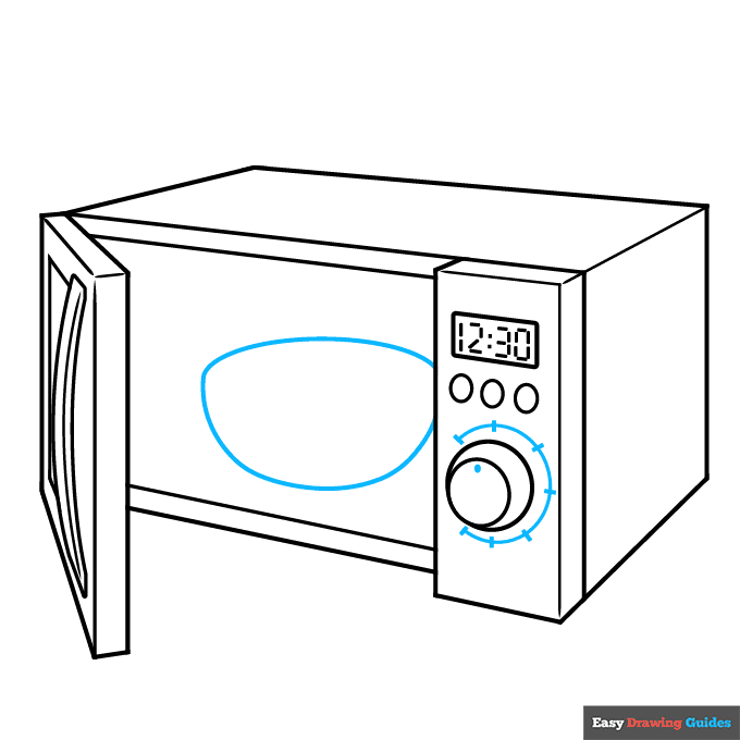 microwave step-by-step drawing tutorial: step 7