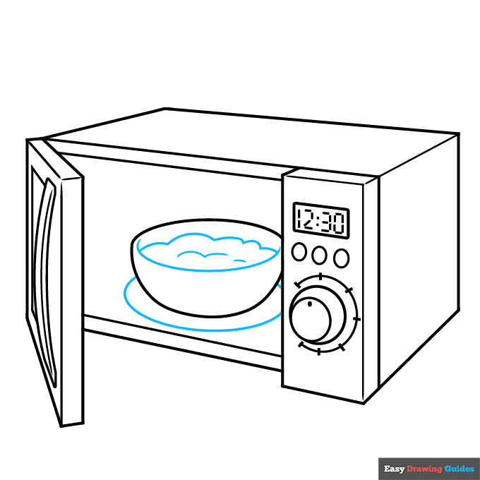 microwave step-by-step drawing tutorial: step 8
