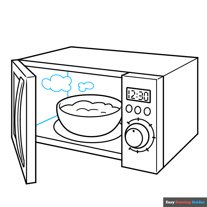 microwave step-by-step drawing tutorial: step 9
