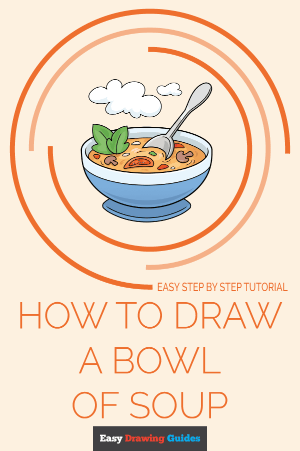 How to Draw a Bowl of Soup Pinterest Image