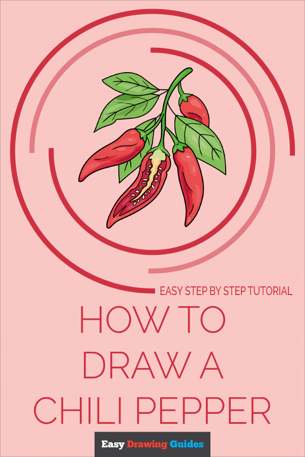 How to Draw a Chili Pepper Pinterest Image