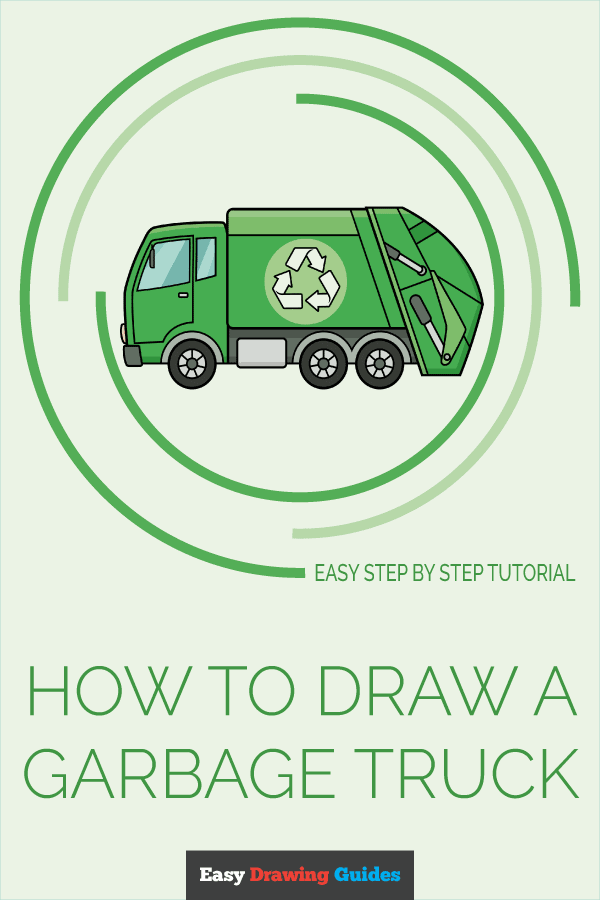 How to Draw a Garbage Truck Pinterest Image
