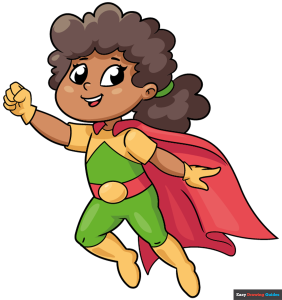 How to Draw a Girl Superhero Featured Image