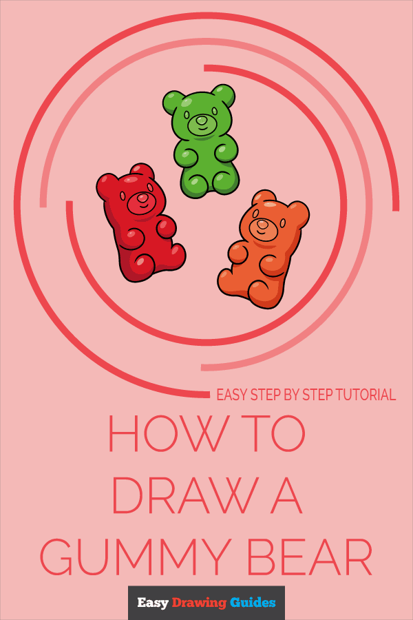 How to Draw a Gummy Bear Pinnterest Image