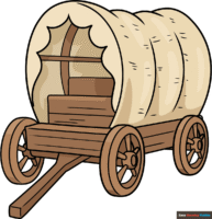 How to Draw a Pioneer Wagon