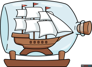How to Draw a Ship in a Bottle Featured Image