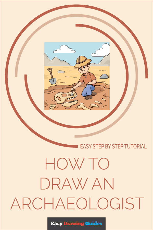 How to Draw an Archaeologist Pinterest Image