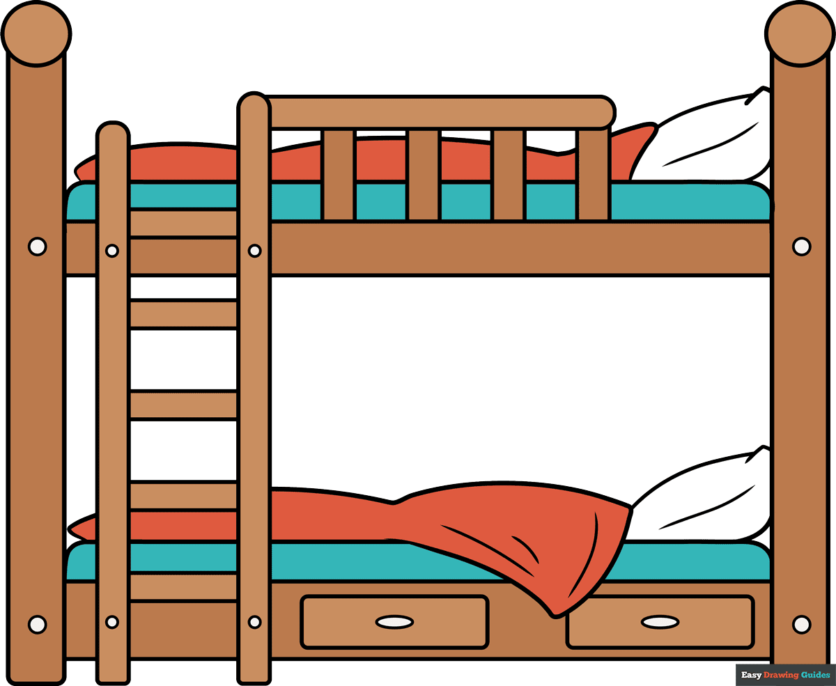 How to Draw an Easy Bunk Bed Featured Image