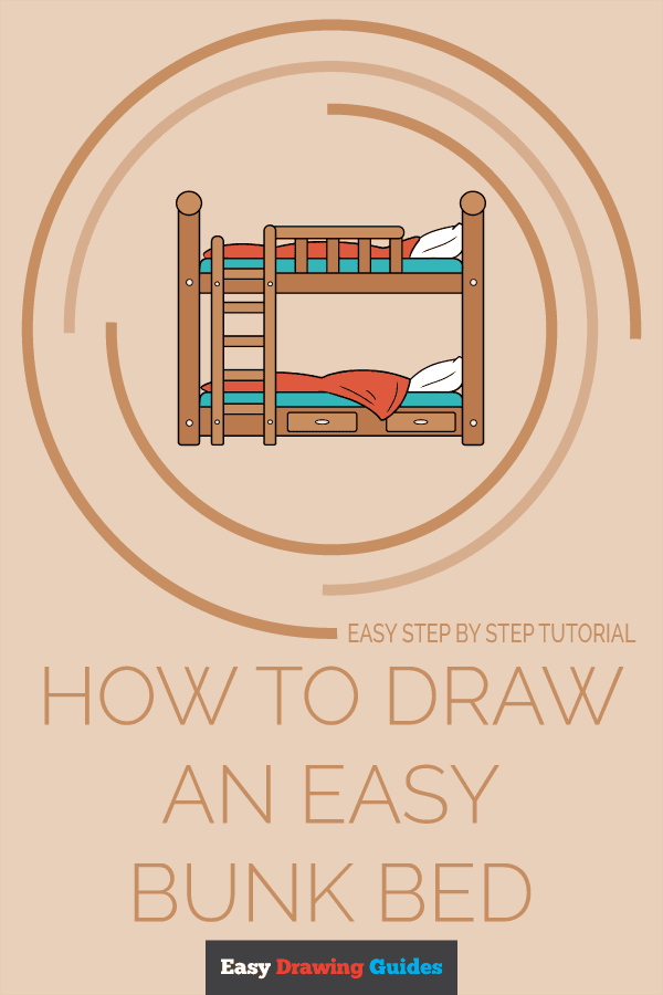 How to Draw an Easy Bunk Bed Pinterest Image
