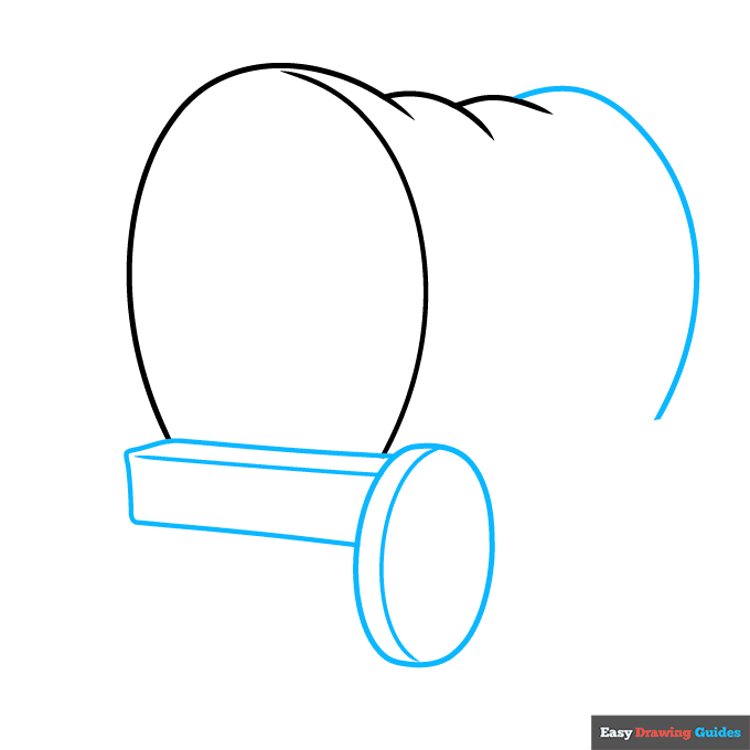 Pioneer Wagon step-by-step drawing tutorial: step 2