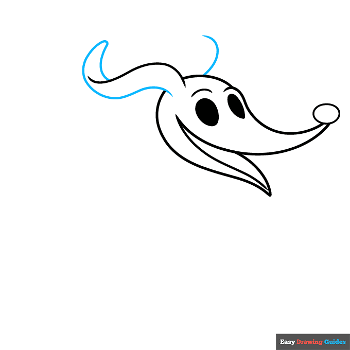 zero from nightmare before christmas step-by-step drawing tutorial: step 4