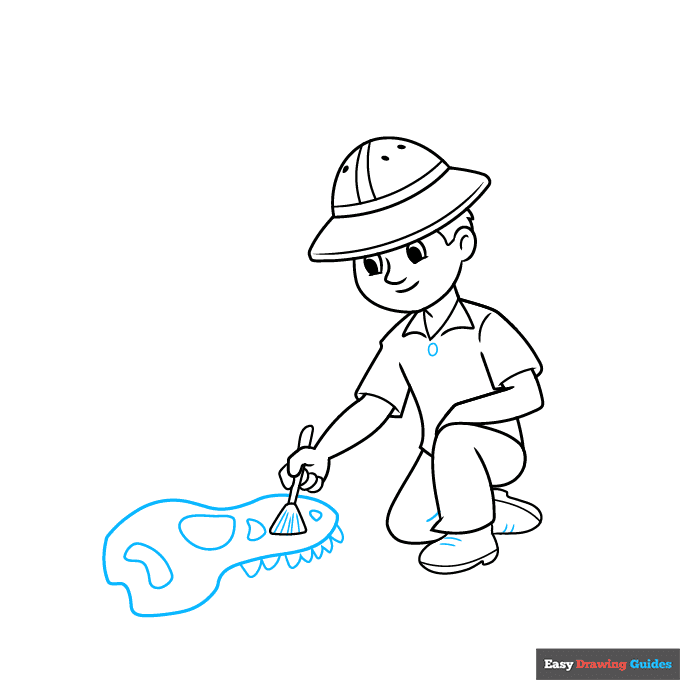 archaeologist step-by-step drawing tutorial: step 5