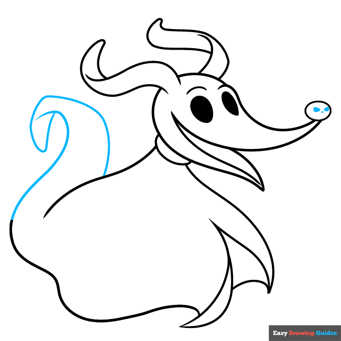 zero from nightmare before christmas step-by-step drawing tutorial: step 8