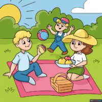 How to Draw a Picnic