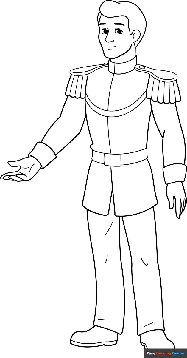 Free printable prince charming coloring page