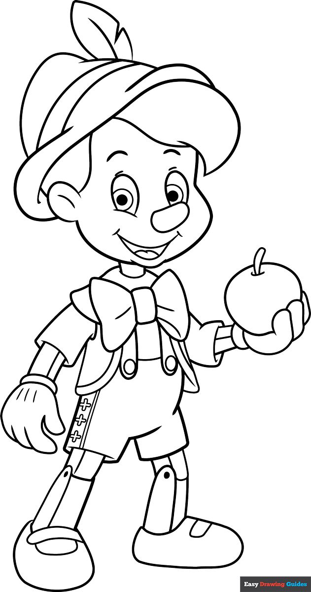Free printable pinocchio coloring page
