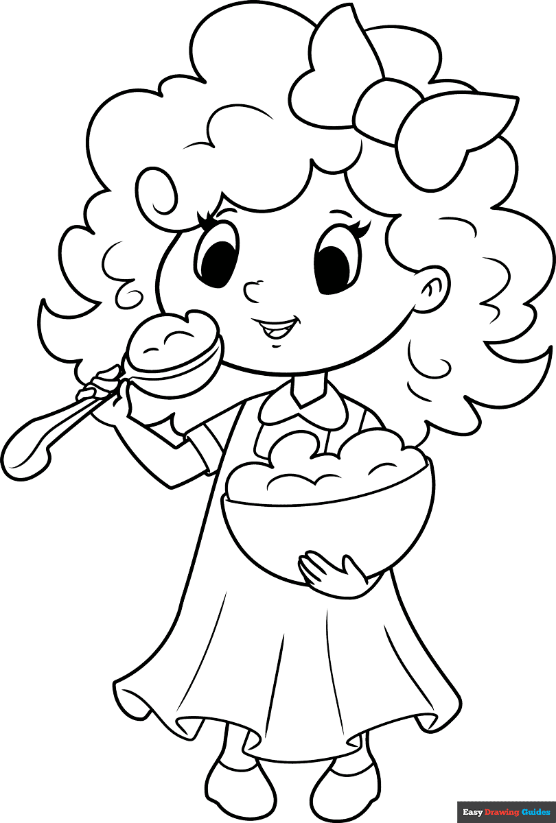 Free printable goldilocks coloring page