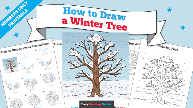 How to Draw a Winter Tree Thumbnail Image