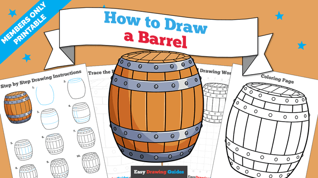 How to Draw a Barrel Printable Thumbnail Image