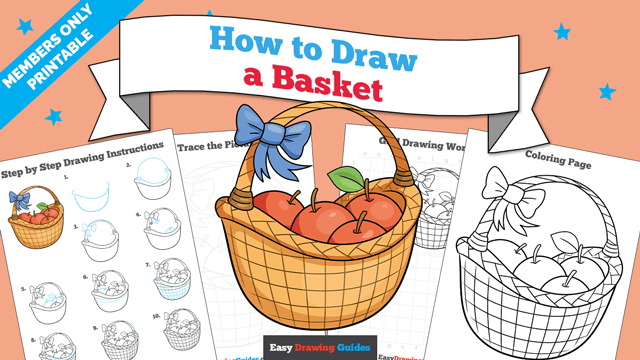 How to Draw a Basket Printable Image