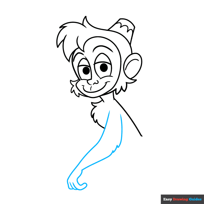 Abu from Aladdin step-by-step drawing tutorial: step 5