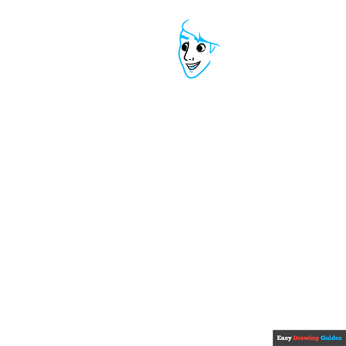 Aladdin step-by-step drawing tutorial: step 2