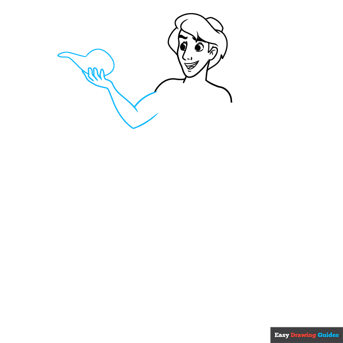 Aladdin step-by-step drawing tutorial: step 4