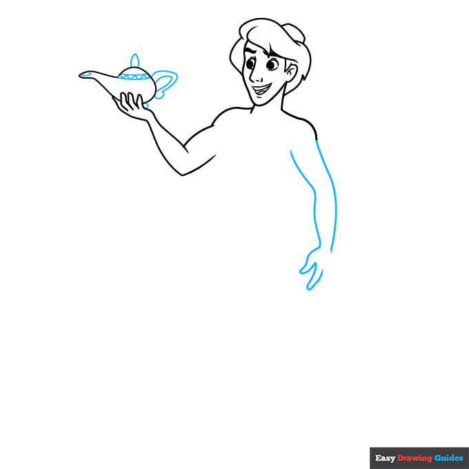 Aladdin step-by-step drawing tutorial: step 5