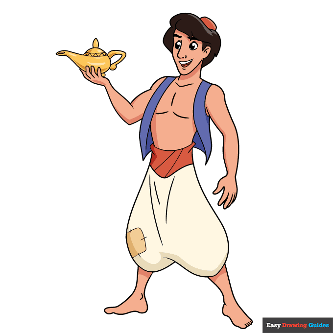 Aladdin step-by-step drawing tutorial: step 11