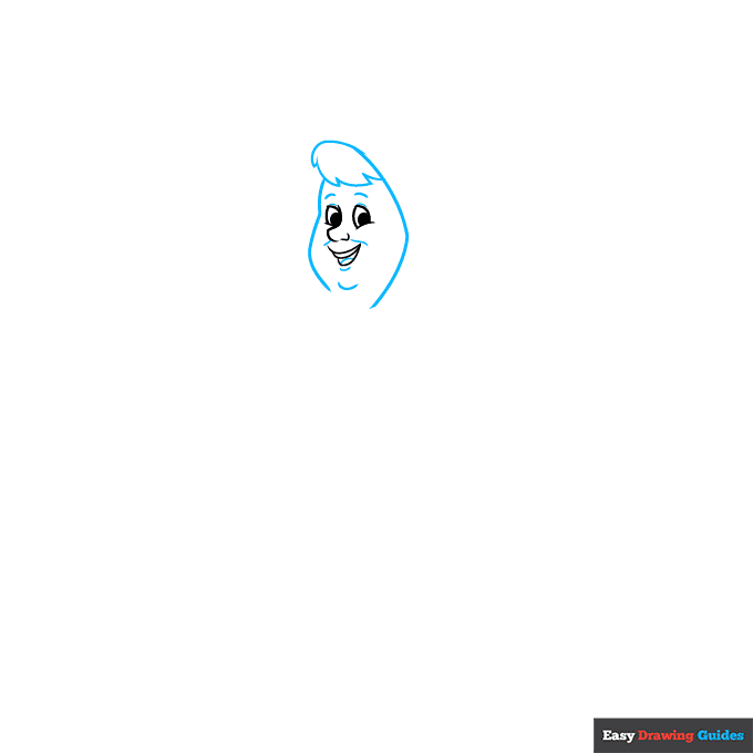 Fairy Godmother step-by-step drawing tutorial: step 2