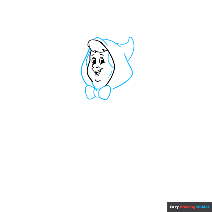 Fairy Godmother step-by-step drawing tutorial: step 3