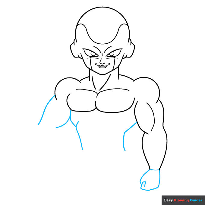 Frieza step-by-step drawing tutorial: step 5