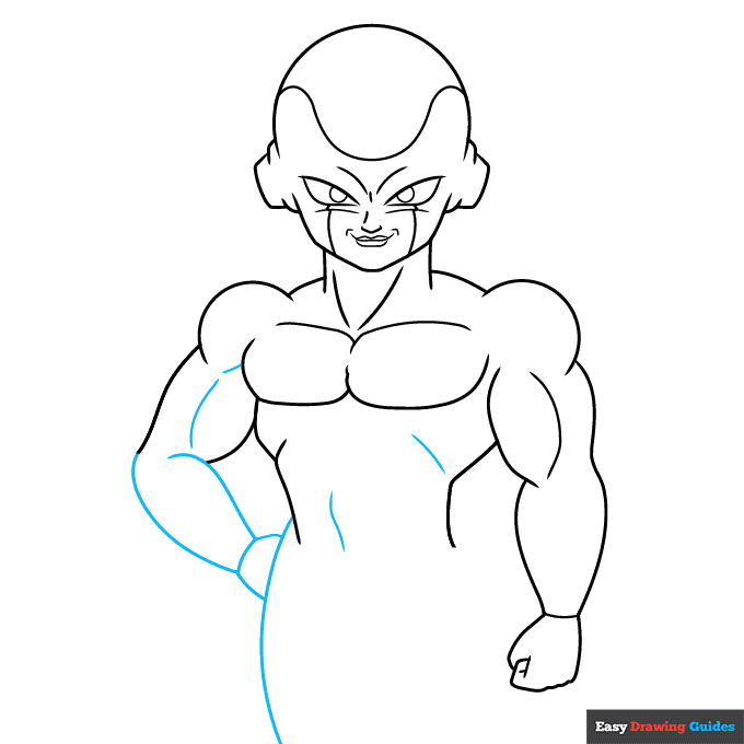 Frieza step-by-step drawing tutorial: step 6