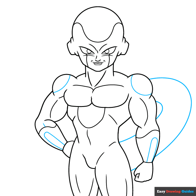 Frieza step-by-step drawing tutorial: step 8