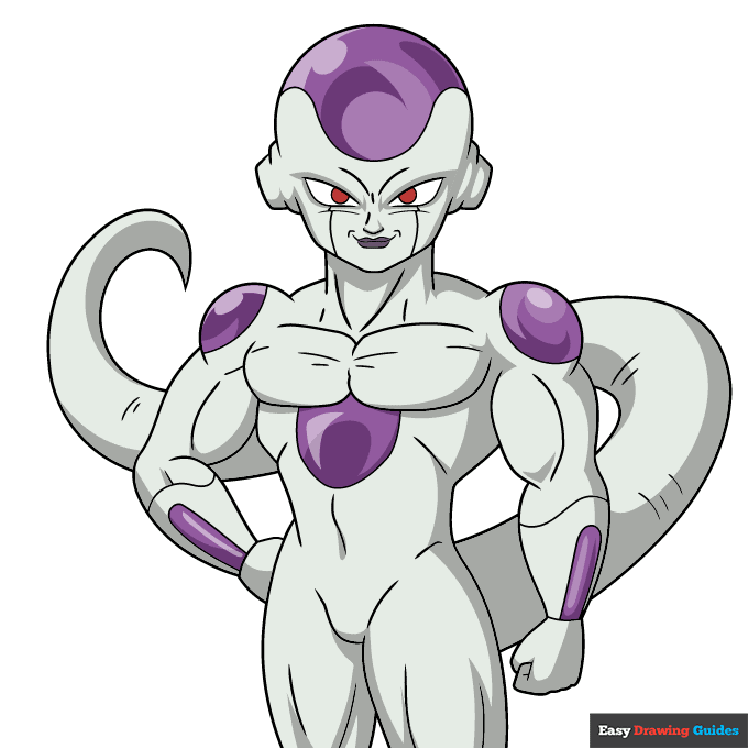 Frieza step-by-step drawing tutorial: step 11