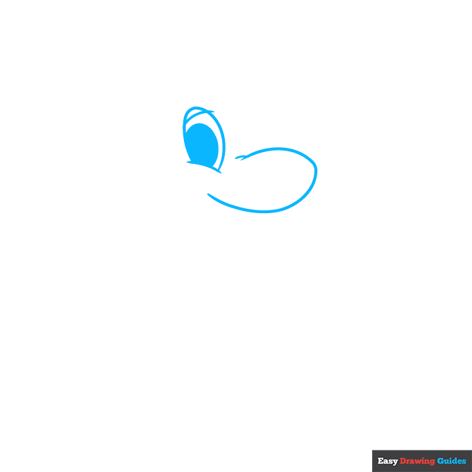 Frog Prince step-by-step drawing tutorial: step 1