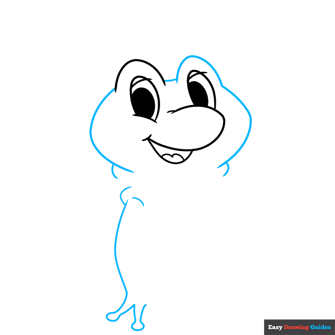 Frog Prince step-by-step drawing tutorial: step 3