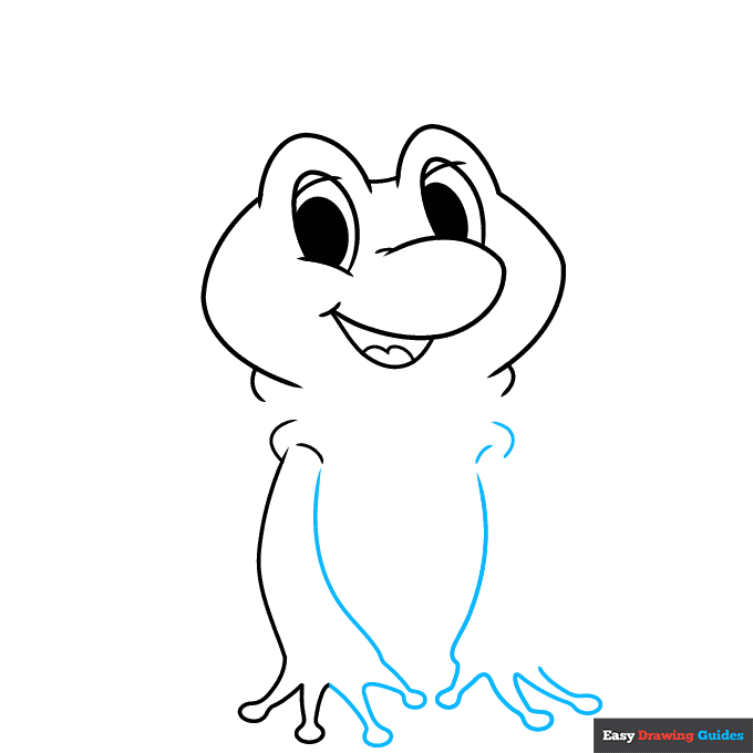 Frog Prince step-by-step drawing tutorial: step 4
