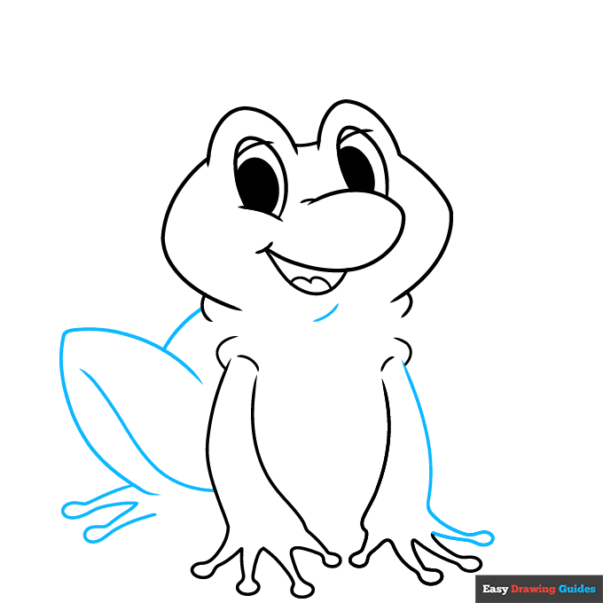 Frog Prince step-by-step drawing tutorial: step 5