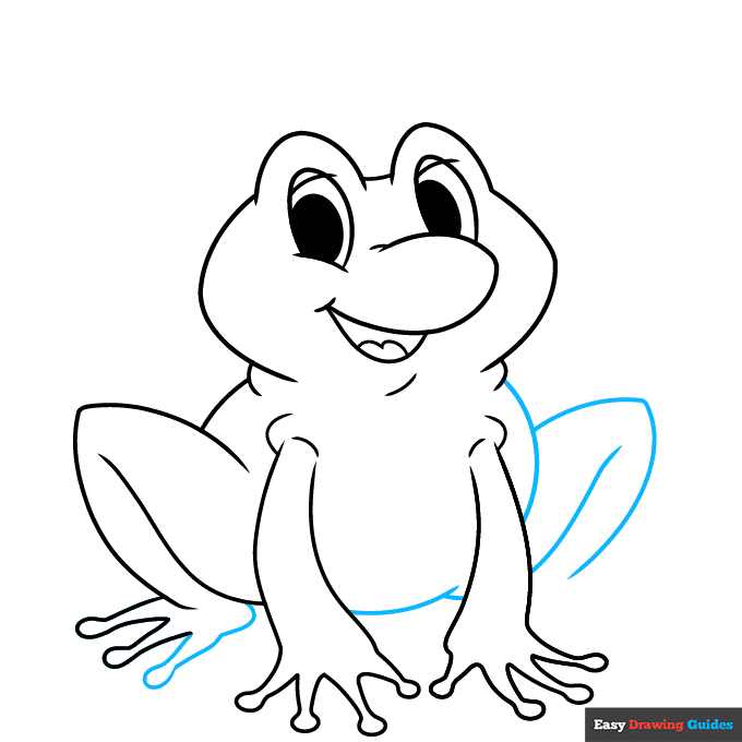 Frog Prince step-by-step drawing tutorial: step 6
