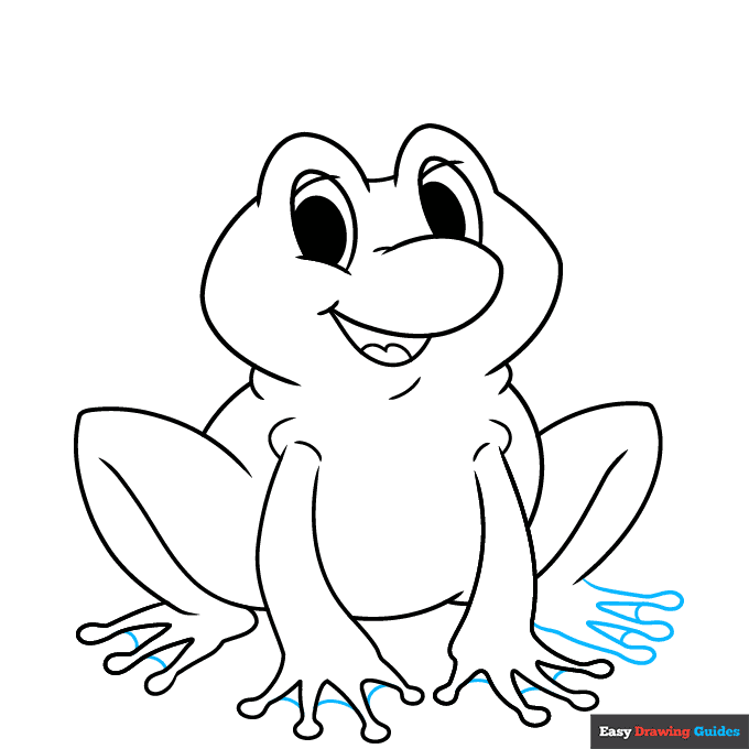 Frog Prince step-by-step drawing tutorial: step 7