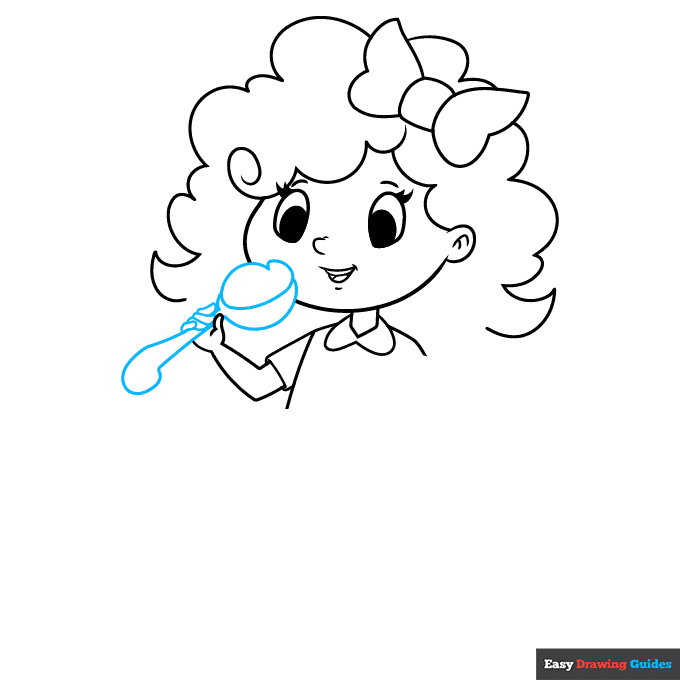 Goldilocks step-by-step drawing tutorial: step 5