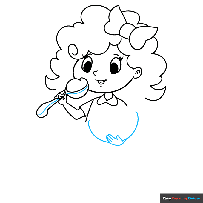 Goldilocks step-by-step drawing tutorial: step 6