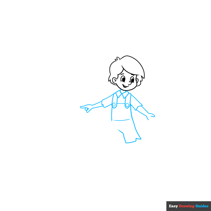 Hansel and Gretel step-by-step drawing tutorial: step 2