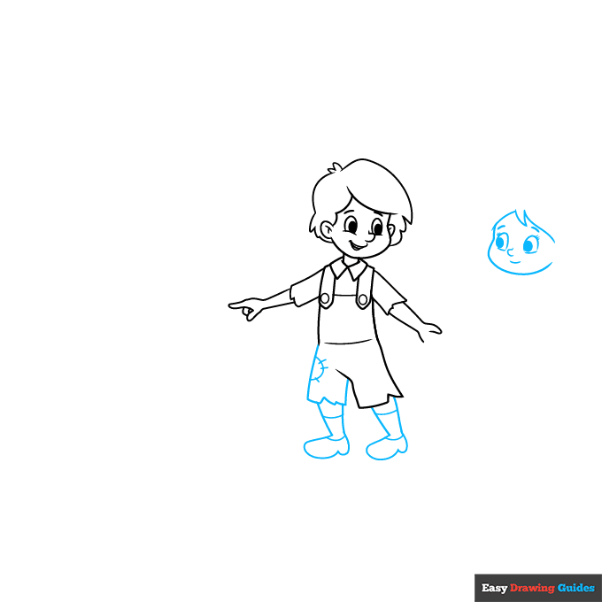 Hansel and Gretel step-by-step drawing tutorial: step 3