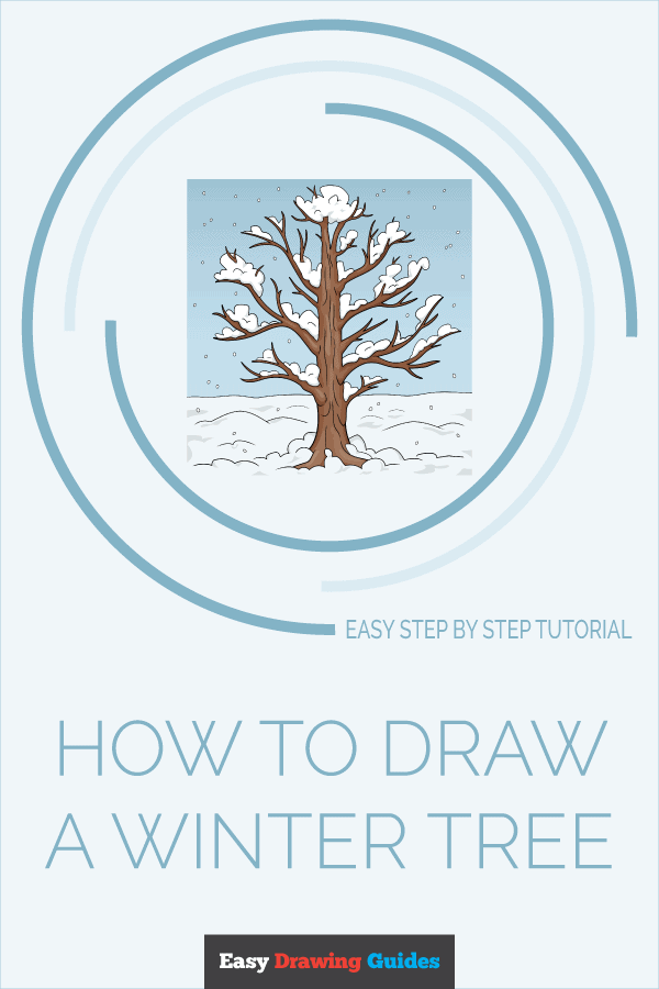How to Draw a Winter Tree Pinterest Image