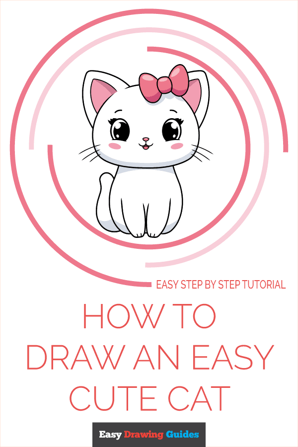 How to Draw an Easy Cute Cat Pinterest Image