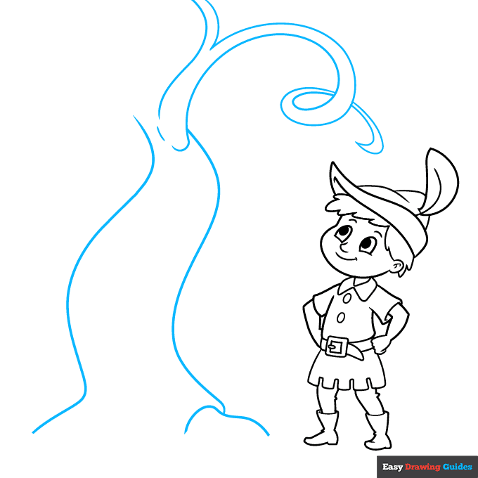 Jack and the Beanstalk step-by-step drawing tutorial: step 6